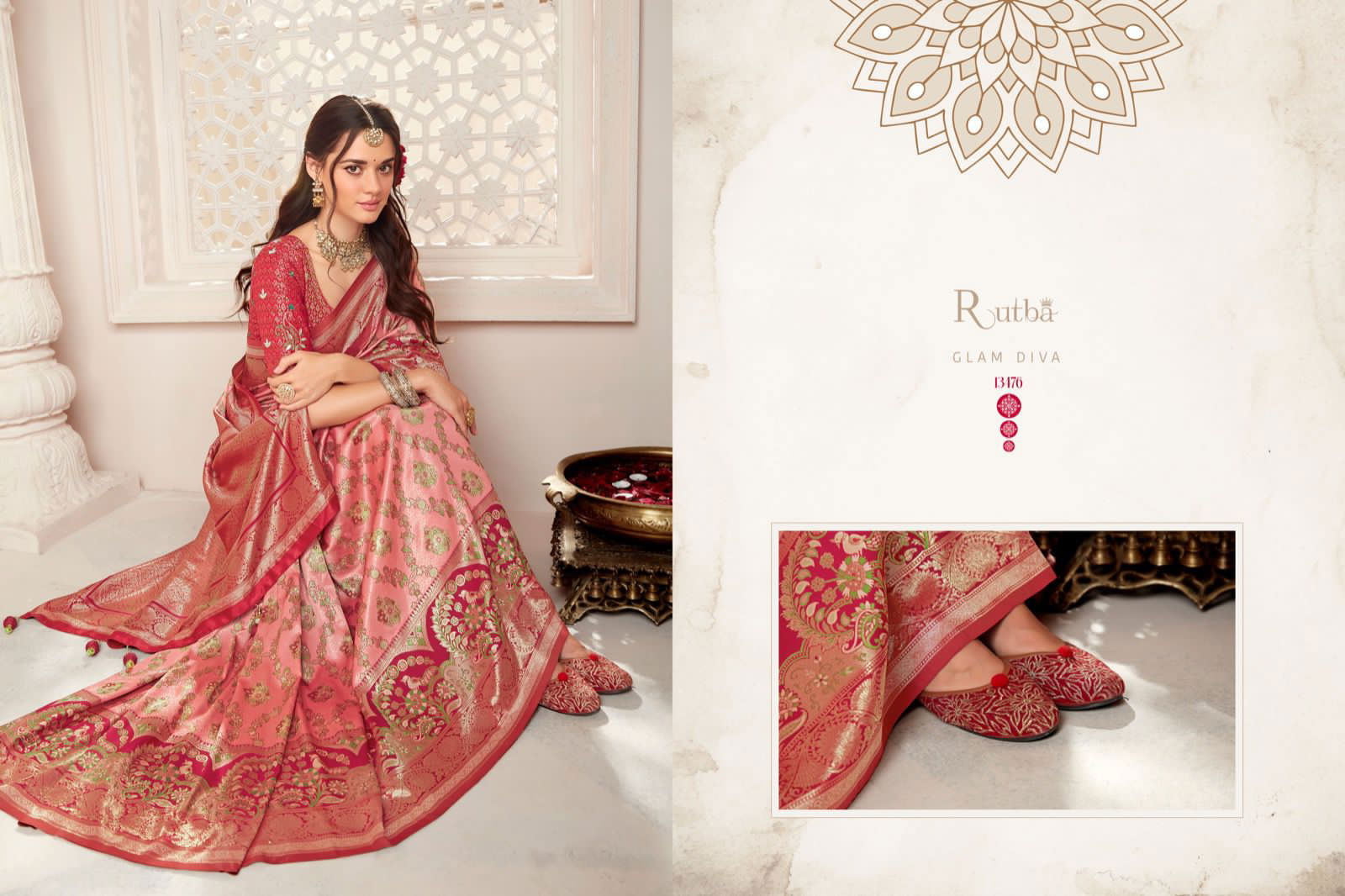 Rutba Vol 9 By Krishna Gokul Silk Wedding Sarees Catalog